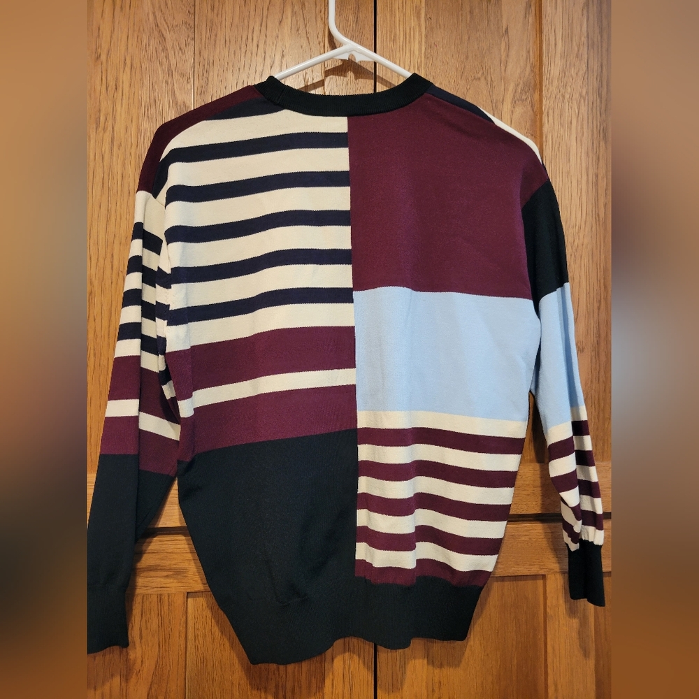 J Brand Womens San Marino CrewNeck Long Sleeve Striped Sweater Size XS - Picture 5 of 9